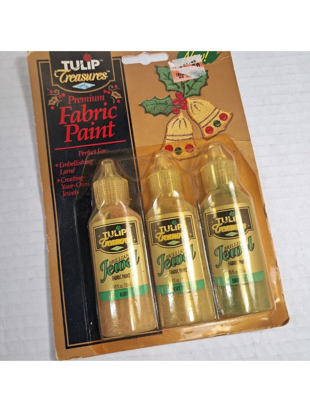 Tulip Treasures Premium Fabric Paint Brilliant Jewel Ruby Smoky Topaz Emerald